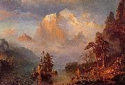 Albert Bierstadt Rocky Mountains oil painting